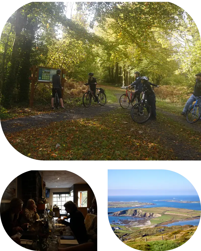 Group of cyclist cycling in wild atlantic