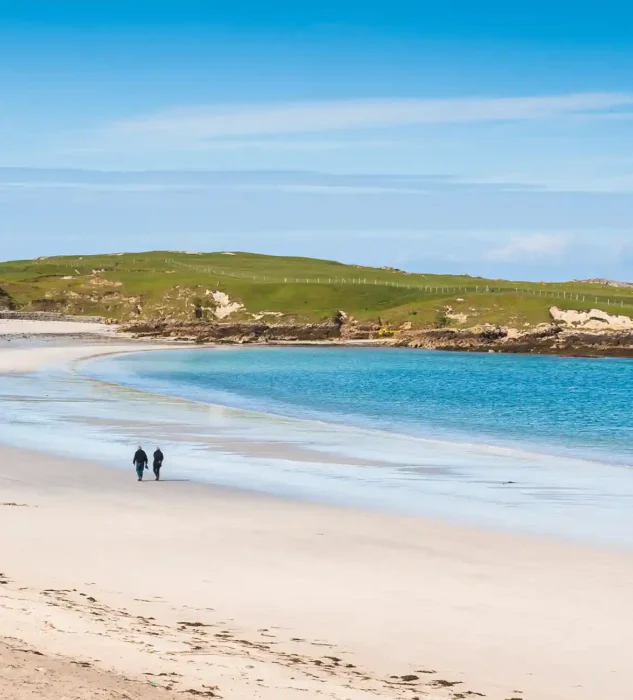 walking along the beach