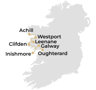 guided bike tour in connemara map tour