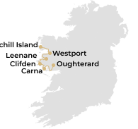 the great western greenway and connemara tour map