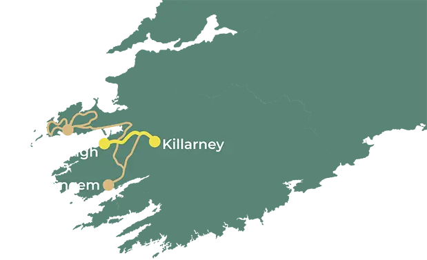 Southwest of Ireland – The Kingdom of Kerry day 4 map