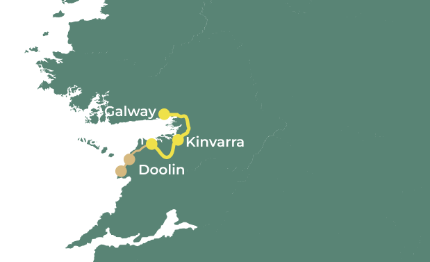 The Burren Express day 1 map
