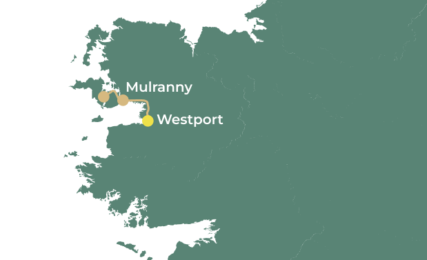The Great Western Greenway Adventure day 1 map