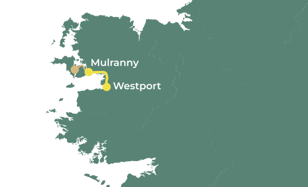The Great Western Greenway Adventure day 2 map