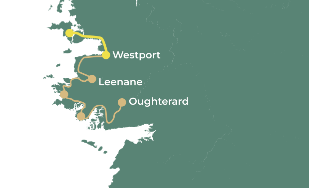 The Great Western Greenway and Connemara of Kerry day 2 map
