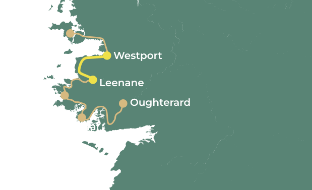 The Great Western Greenway and Connemara of Kerry day 3 map