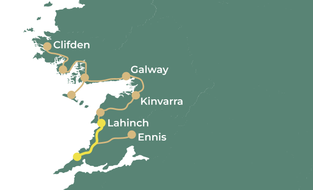 Along the Wild Atlantic Way day 4 map