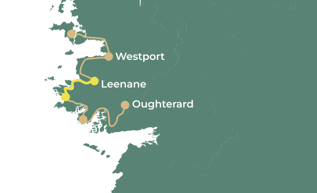 The Great Western Greenway and Connemara of Kerry day 4 map