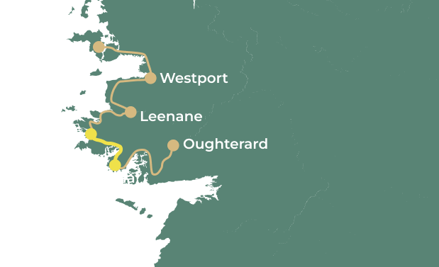 The Great Western Greenway and Connemara of Kerry day 6 map
