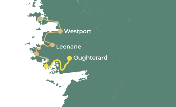 The Great Western Greenway and Connemara of Kerry day 7 map