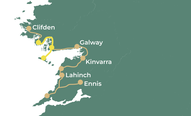 Along the Wild Atlantic Way day 9 map